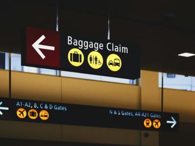 Baggage claim area at airport